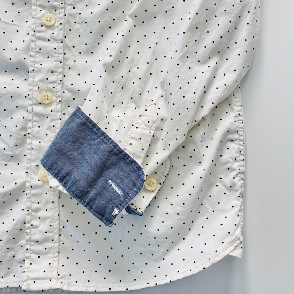 Boys Dotted Long Sleeve Button Up Dress Shirt - Picture 5 of 6